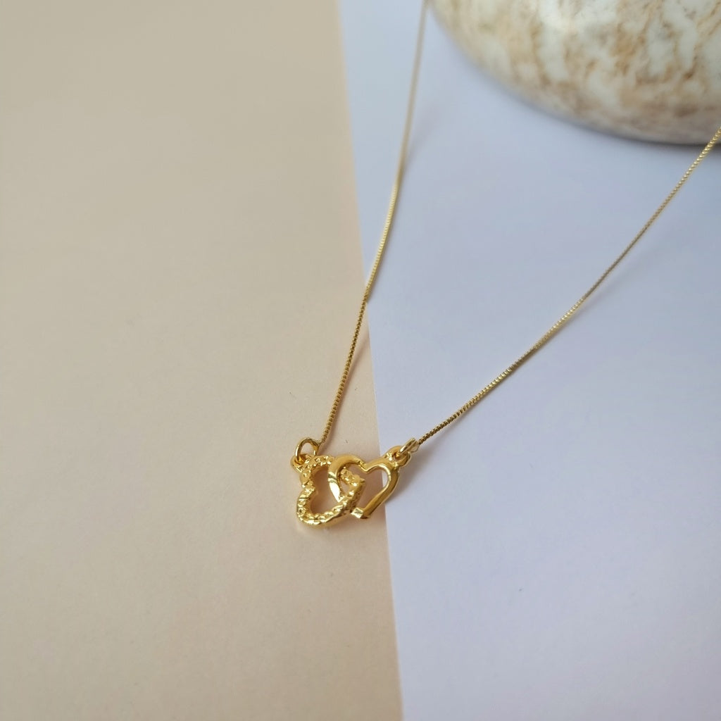 COLLAR CORAZÓN ENTRELAZADOS - Magnolia Joyas