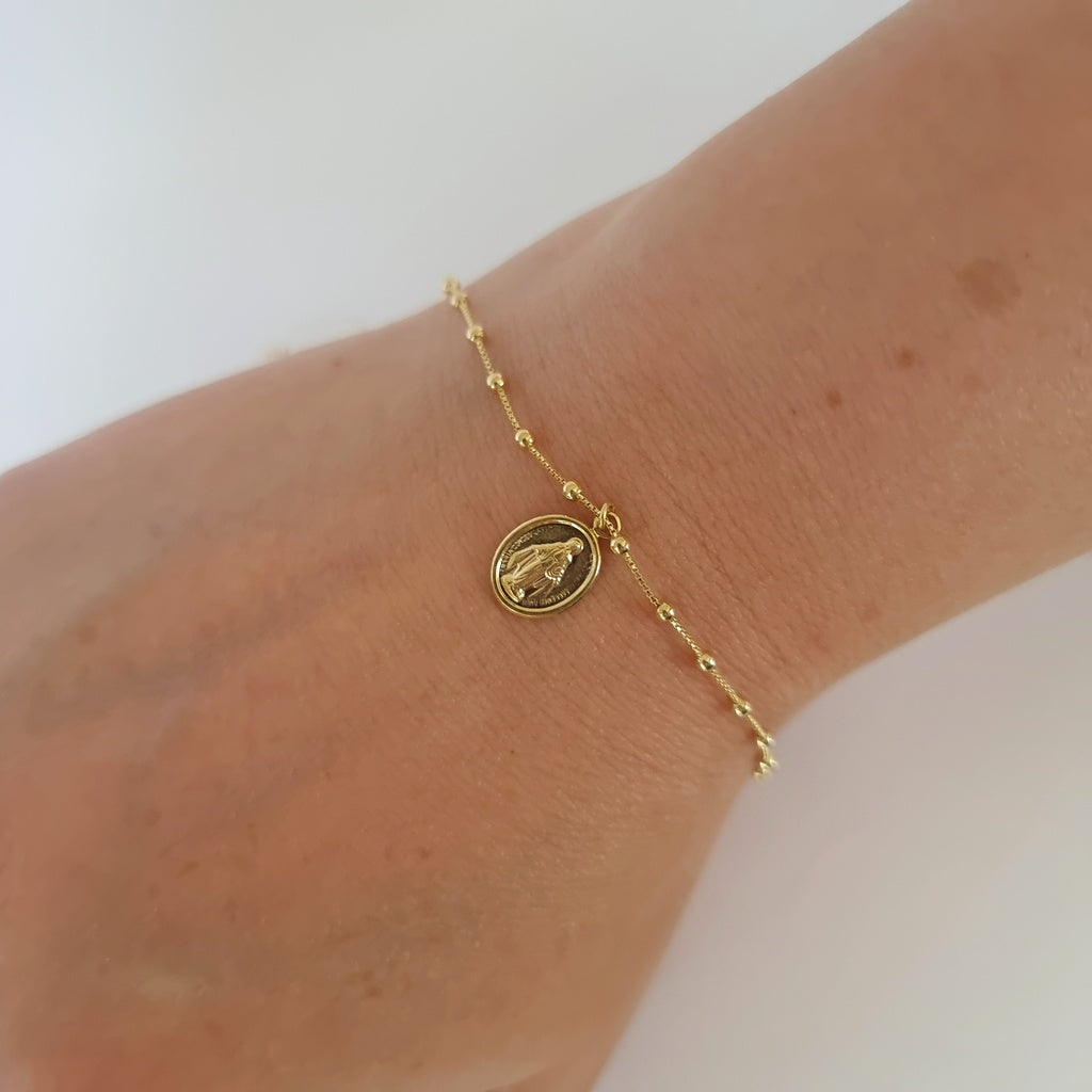PULSERA VIRGEN DE LOS RAYOS - Magnolia Joyas