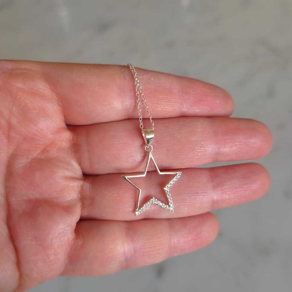 COLLAR ESTRELLA PLATA 925 - Magnolia Joyas