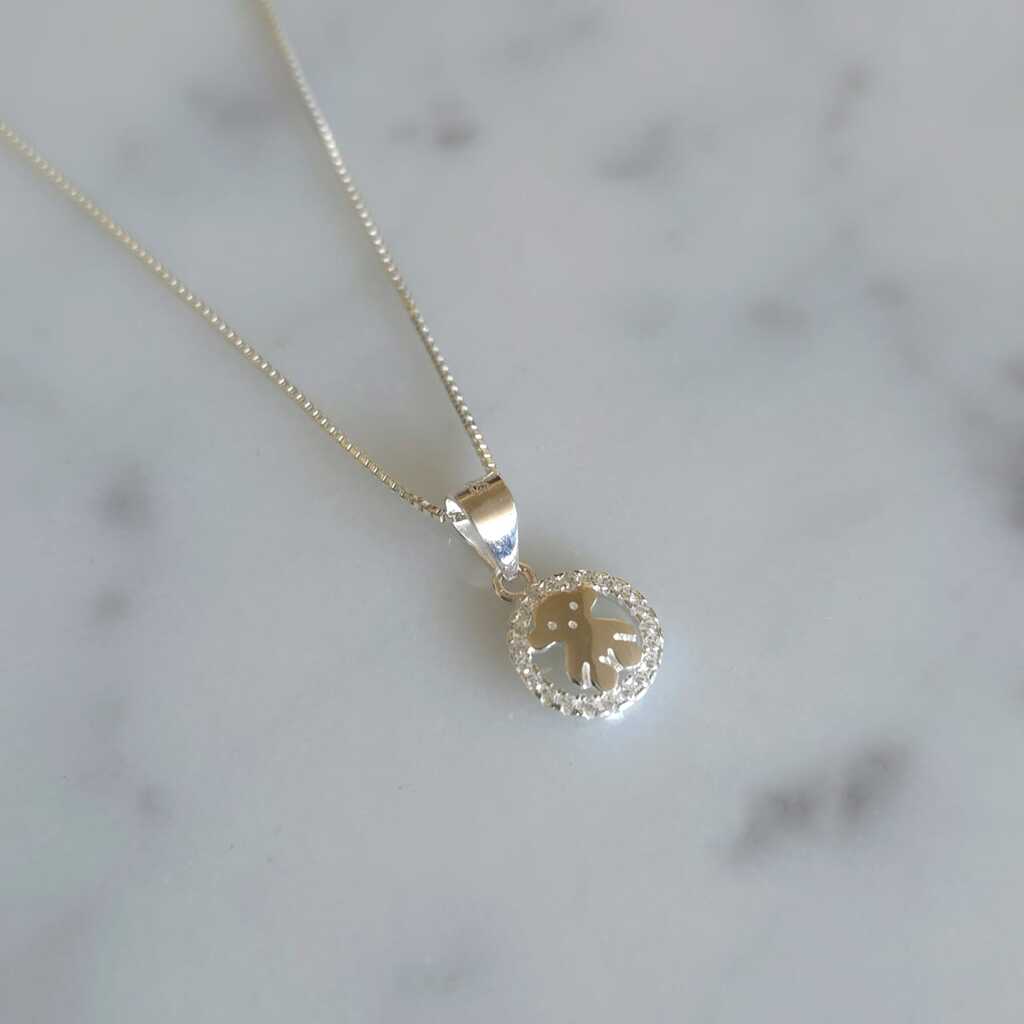 COLLAR OSITO PLATA 925 - Magnolia Joyas