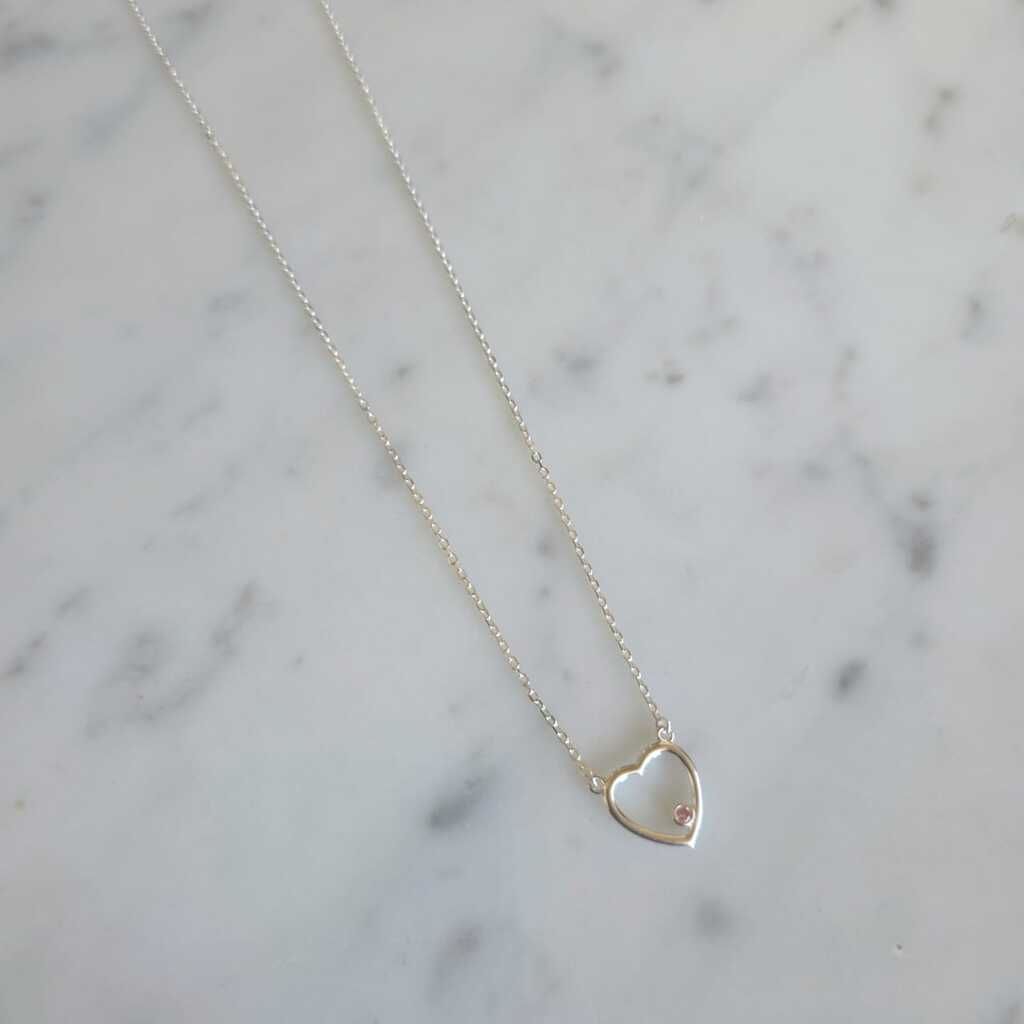 COLLAR CORAZÓN PLATA 925 - Magnolia Joyas
