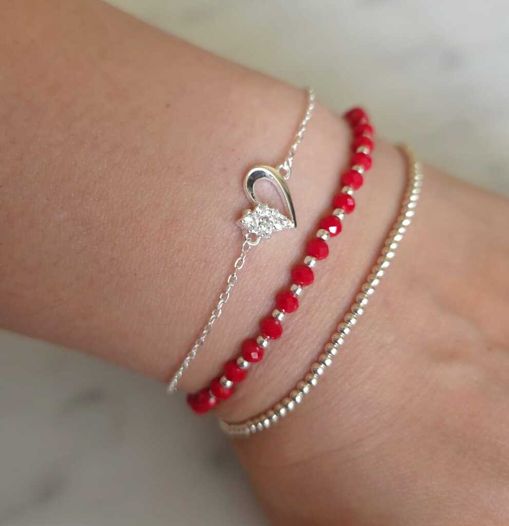 PULSERA CORAZÓN PLATA 925 - Magnolia Joyas