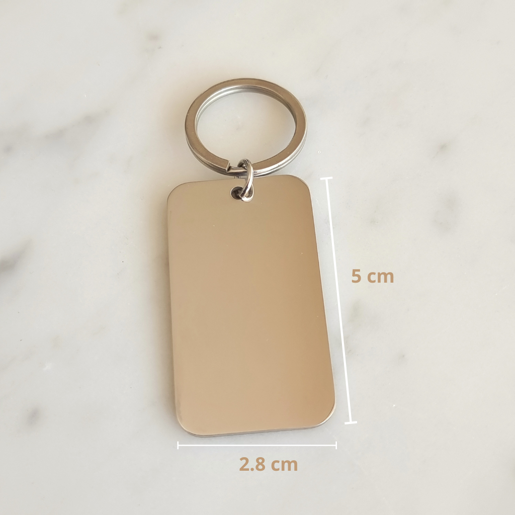 LLLAVERO RECTANGULAR PERSONALIZADO - Magnolia Joyas