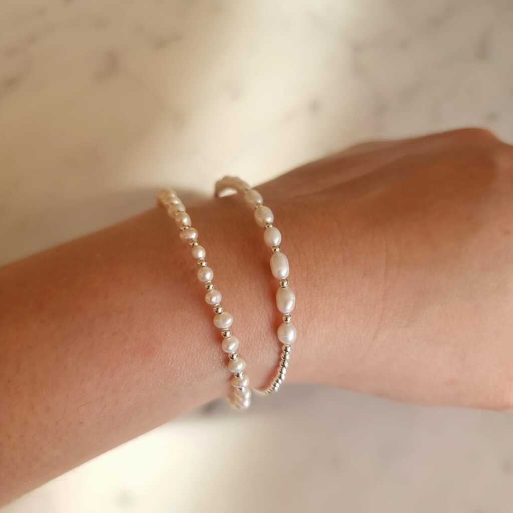 PULSERA PERLAS PLATA 925 "B"