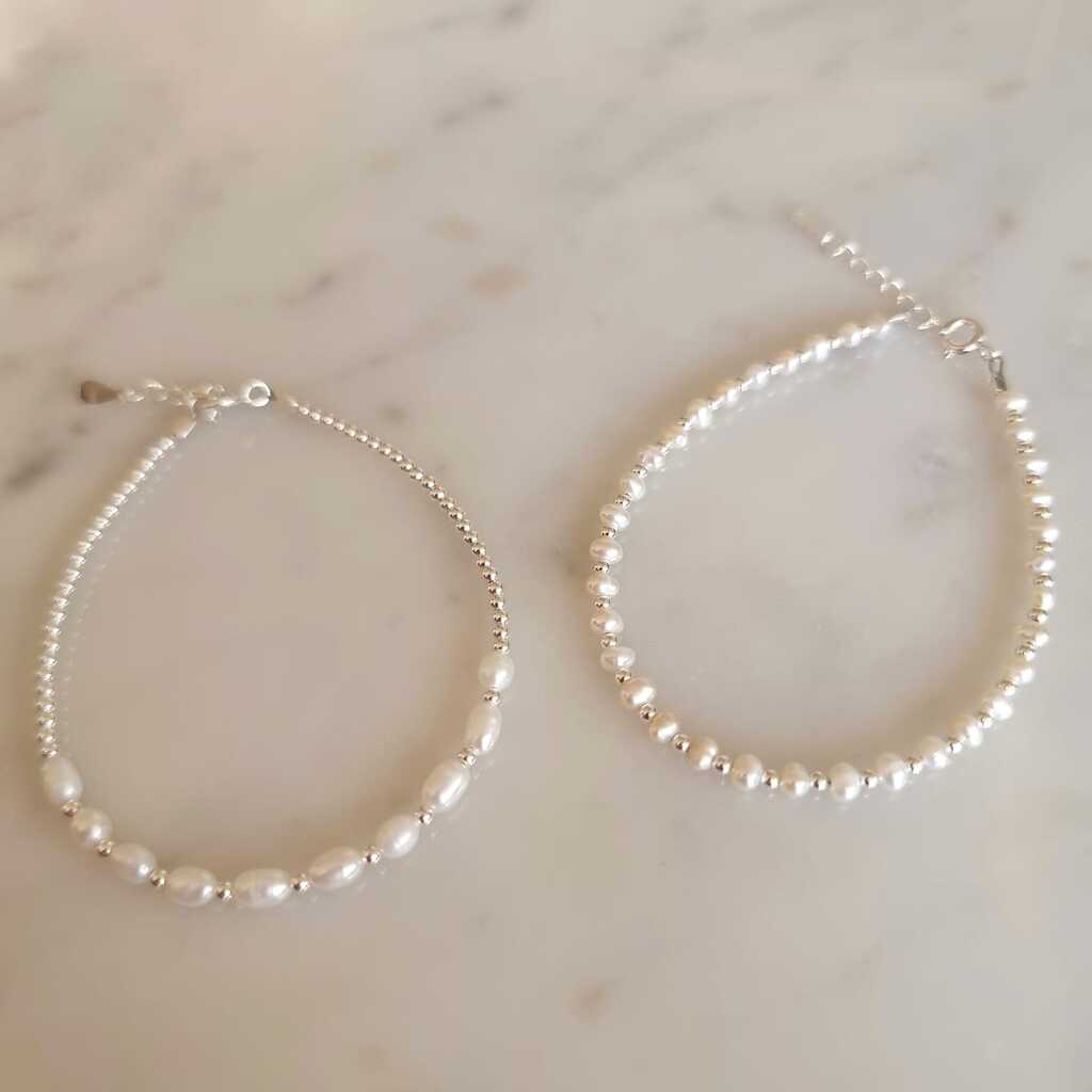 PULSERA PERLAS PLATA 925 "B"