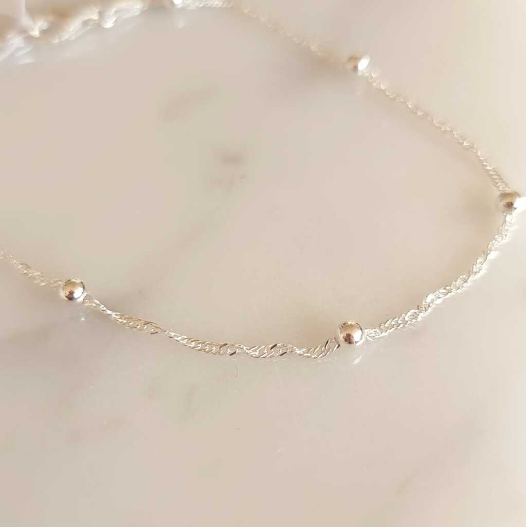 PULSERA PELOTITAS PLATA 925 - Magnolia Joyas