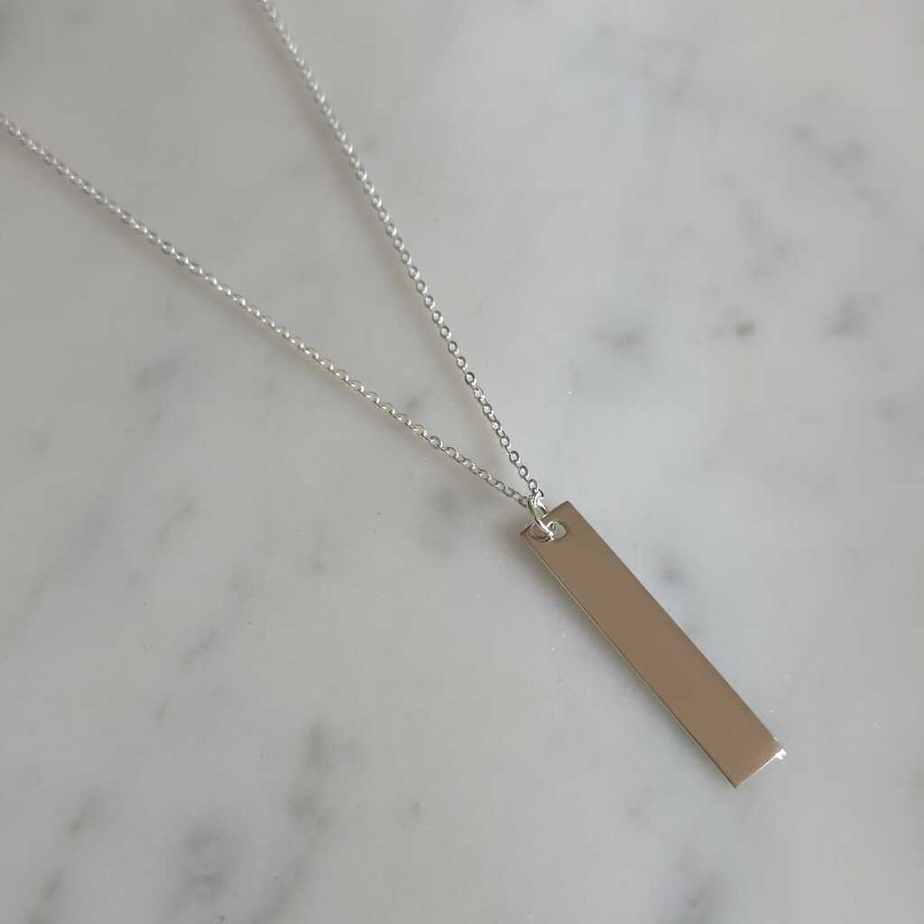 COLLAR BARRA PLATA 925