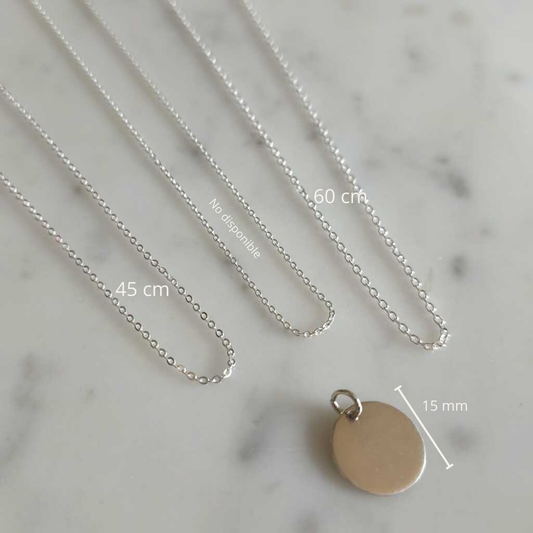 COLLAR MEDALLA M PLATA 925