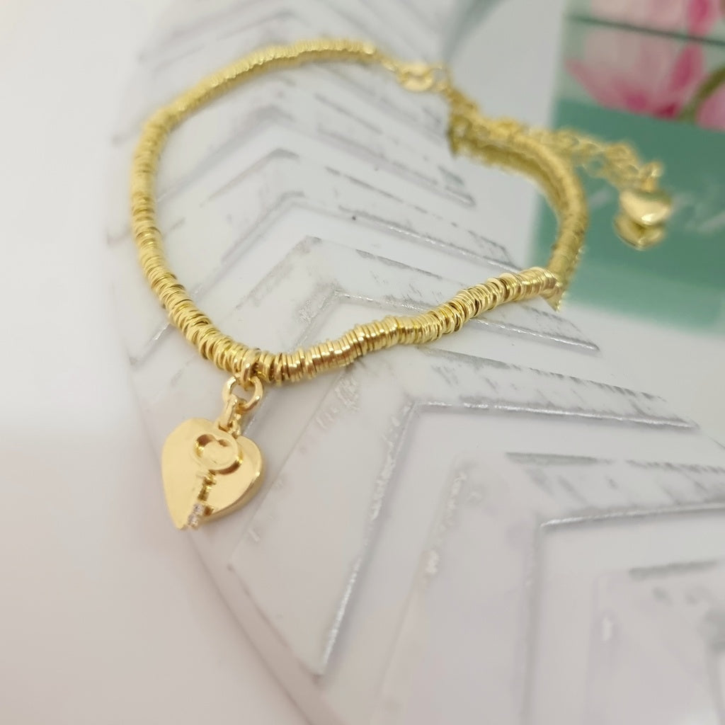 PULSERA LA LLAVE DE MI CORAZÓN - Magnolia Joyas