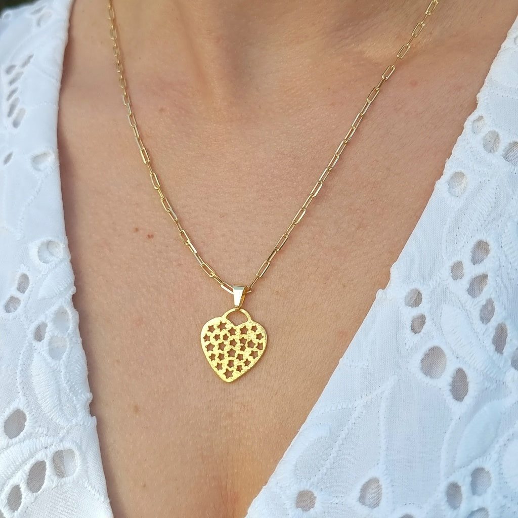 COLLAR CORAZÓN ESTRELLADO