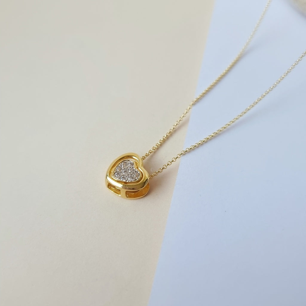 COLLAR CORAZÓN DORADO