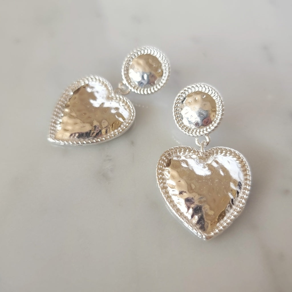 Aros corazón cadena