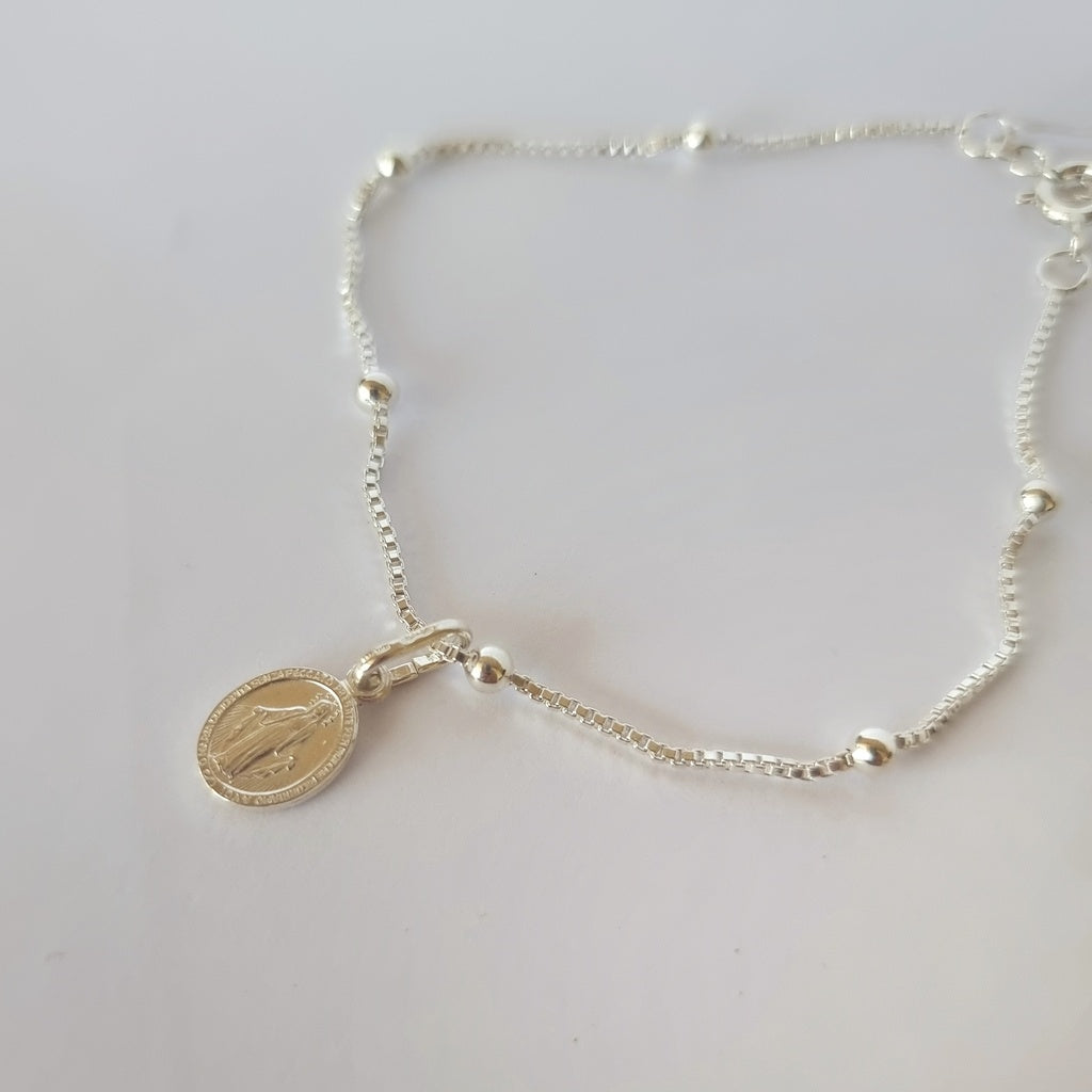 PULSERA PLATA 925 VIRGEN DE LOS RAYOS - Magnolia Joyas