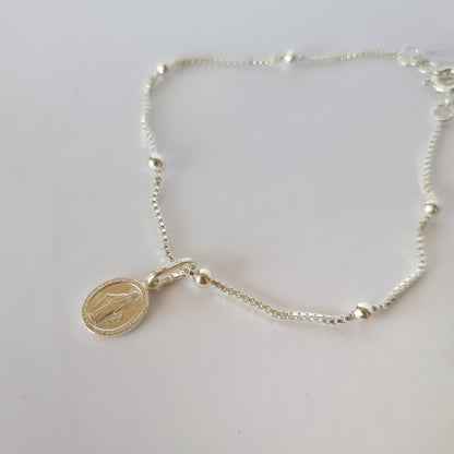 PULSERA PLATA 925 VIRGEN DE LOS RAYOS - Magnolia Joyas
