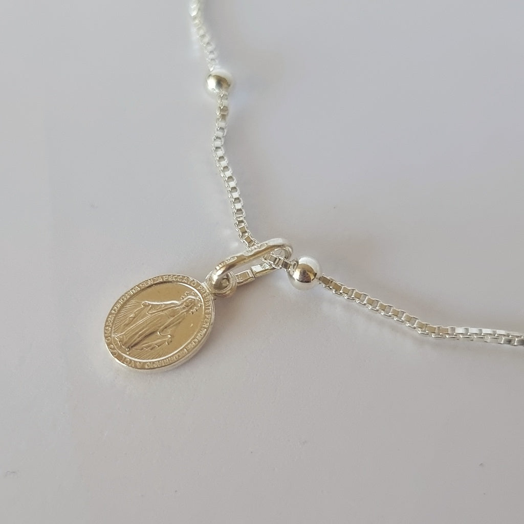 PULSERA PLATA 925 VIRGEN DE LOS RAYOS - Magnolia Joyas