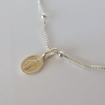 PULSERA PLATA 925 VIRGEN DE LOS RAYOS - Magnolia Joyas