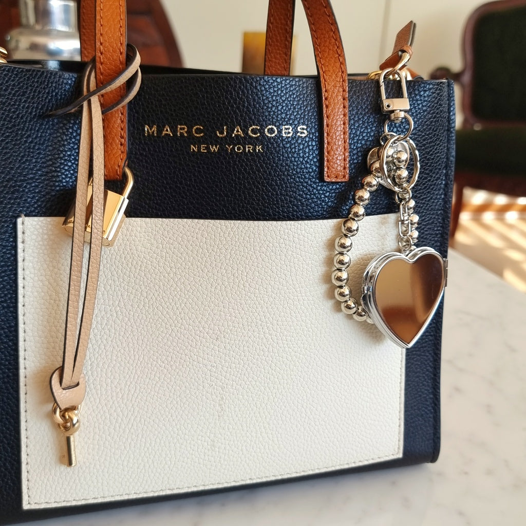 LLAVERO CORAZÓN ESPEJO GRABADO - Magnolia Joyas