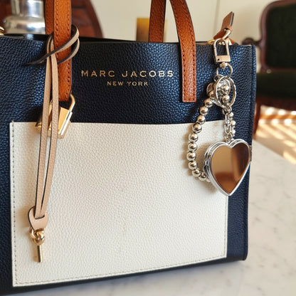 LLAVERO CORAZÓN ESPEJO GRABADO - Magnolia Joyas