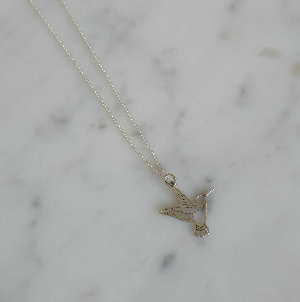 COLLAR COLIBRÍ PLATA 925 - Magnolia Joyas