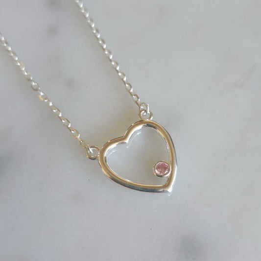 COLLAR CORAZÓN PLATA 925 - Magnolia Joyas