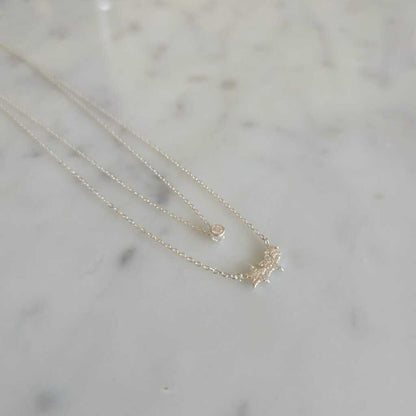 COLLAR ESTRELLADO DOBLE PLATA 925 - Magnolia Joyas