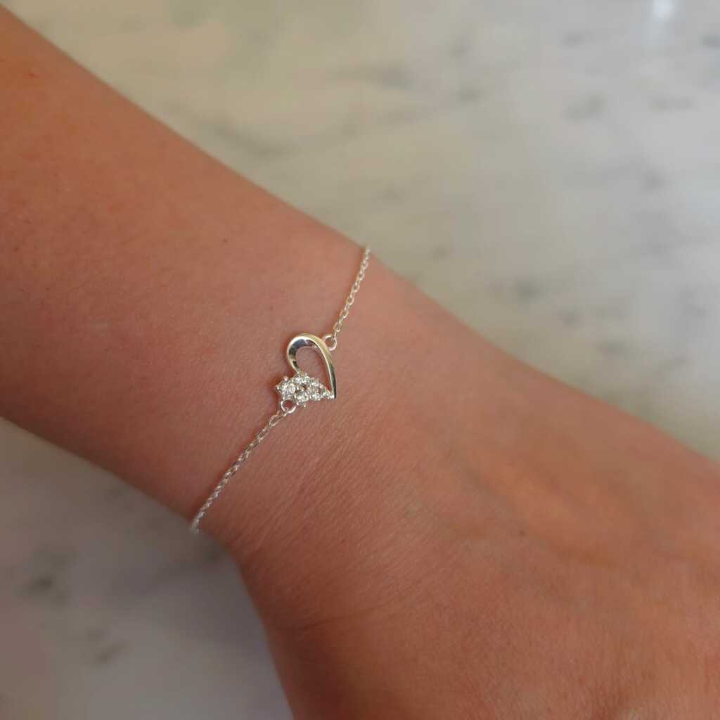 PULSERA CORAZÓN PLATA 925 - Magnolia Joyas