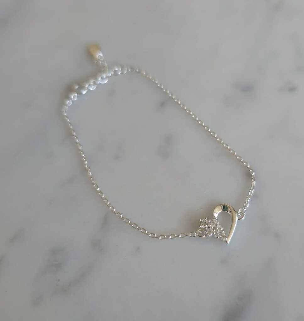 PULSERA CORAZÓN PLATA 925 - Magnolia Joyas