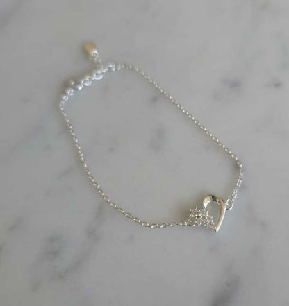 PULSERA CORAZÓN PLATA 925 - Magnolia Joyas