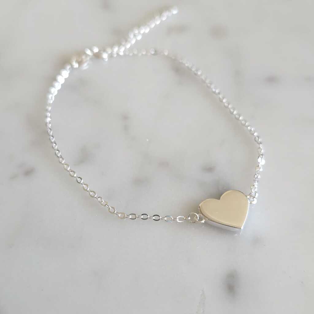 PULSERA CORAZÓN PLATA 925 - Magnolia Joyas