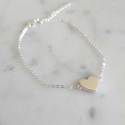 PULSERA CORAZÓN PLATA 925 - Magnolia Joyas