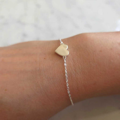 PULSERA CORAZÓN PLATA 925 - Magnolia Joyas