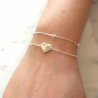 PULSERA CORAZÓN PLATA 925 - Magnolia Joyas
