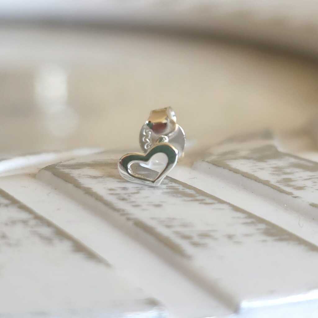 AROS CORAZÓN PLATA 925 - Magnolia Joyas