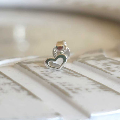 AROS CORAZÓN PLATA 925 - Magnolia Joyas