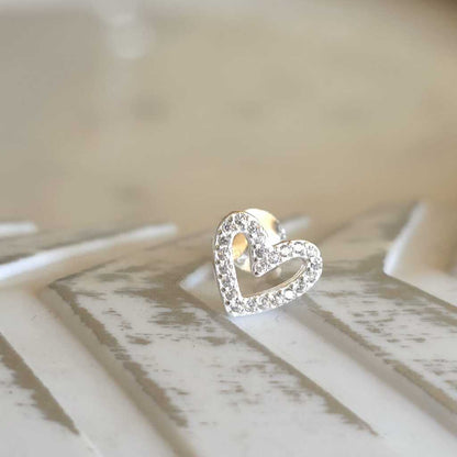 AROS CORAZÓN PLATA 925 - Magnolia Joyas