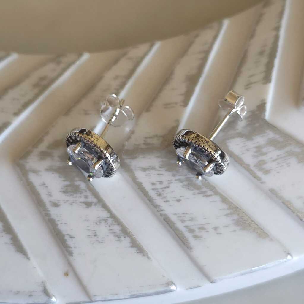 AROS DIANA PLATA 925 - Magnolia Joyas