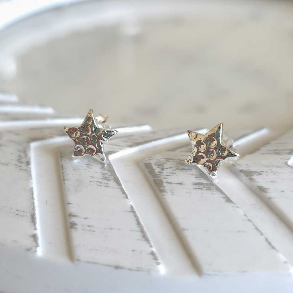 AROS ESTRELLA PLATA 925 - Magnolia Joyas