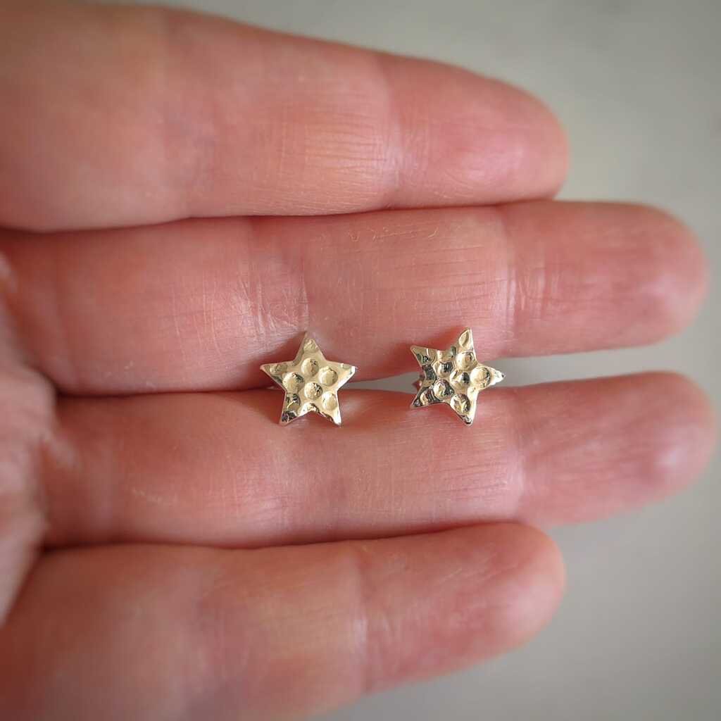 AROS ESTRELLA PLATA 925 - Magnolia Joyas