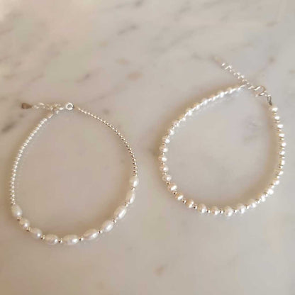 PULSERA PERLAS PLATA 925 "B"