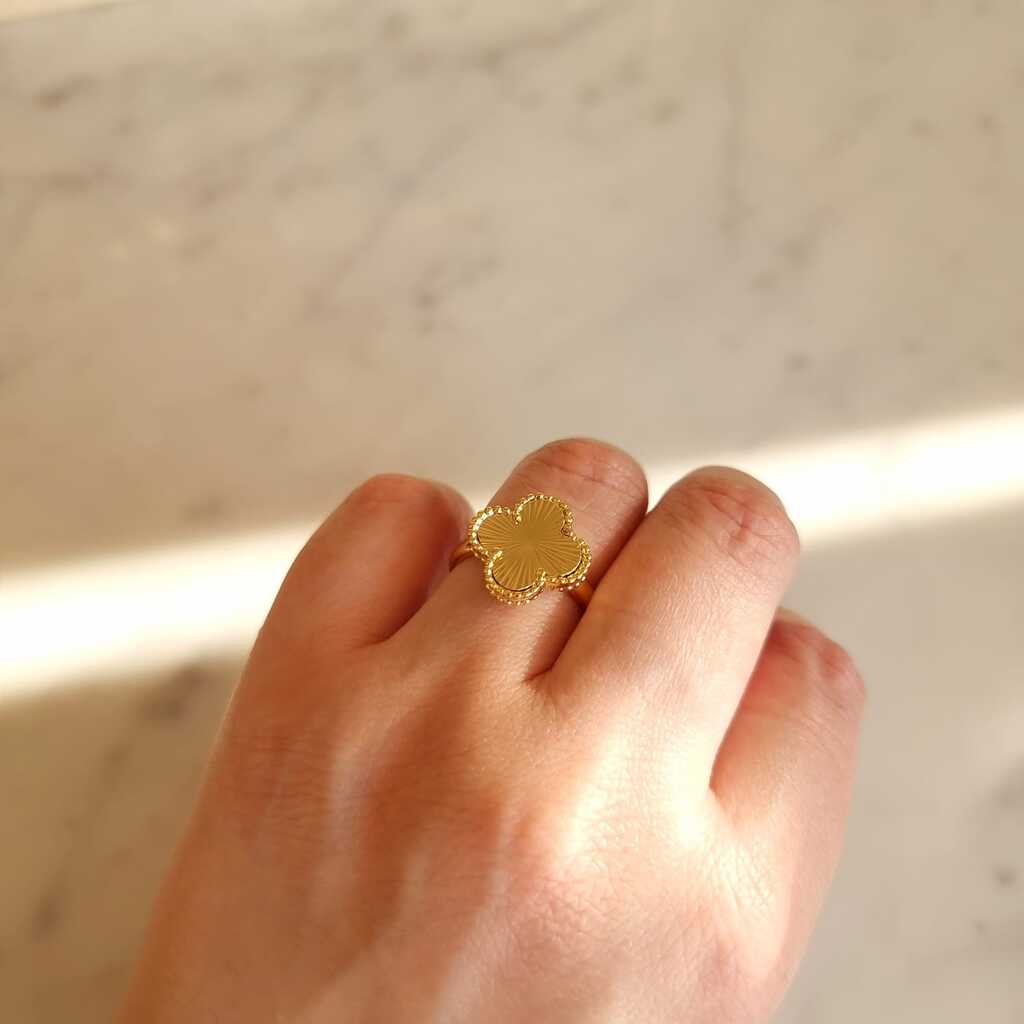 Anillo Trébol Plata 925