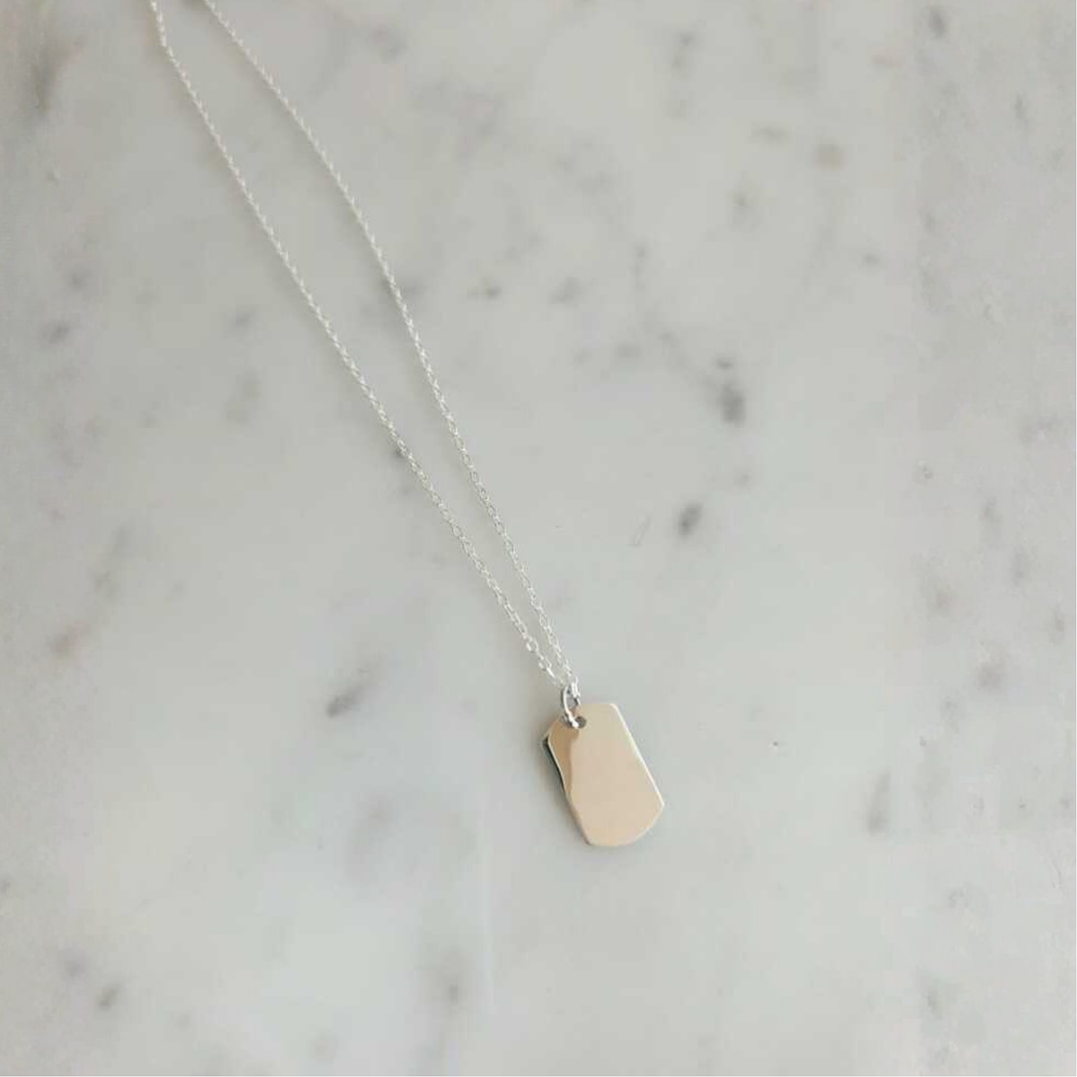 COLLAR RECTANGULAR PLATA 925 - 45 cm