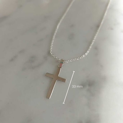 COLLAR CRUZ PLATA 925 UNISEX