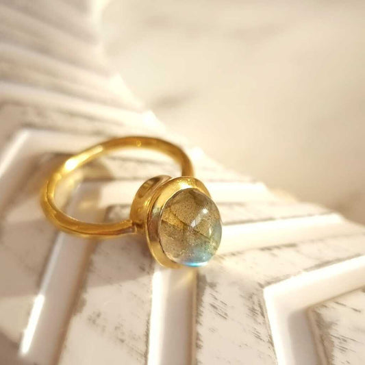 ANILLO PIEDRA LABRADORITA