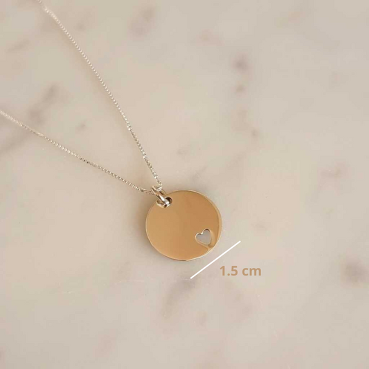 COLLAR CORAZÓN CALADO PLATA 925 - Magnolia Joyas