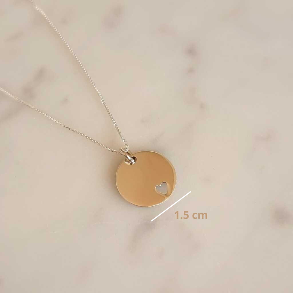 COLLAR CORAZÓN CALADO PLATA 925 - Magnolia Joyas