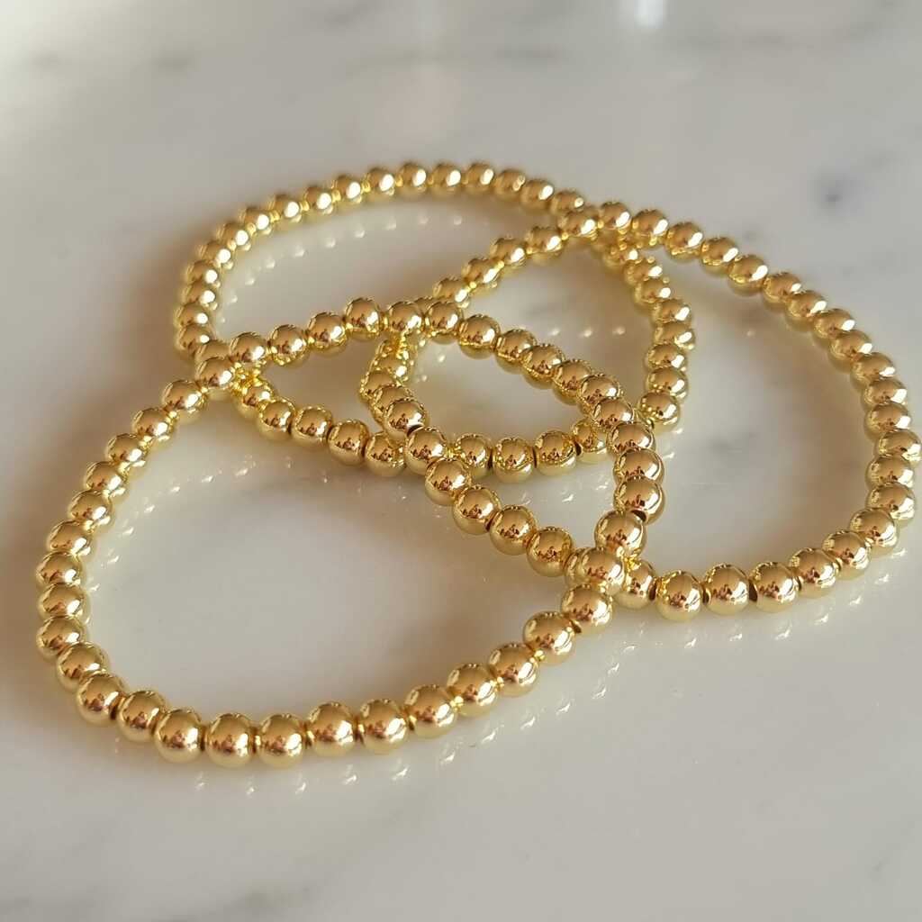 PULSERA ESFERAS DORADAS - Modelo A