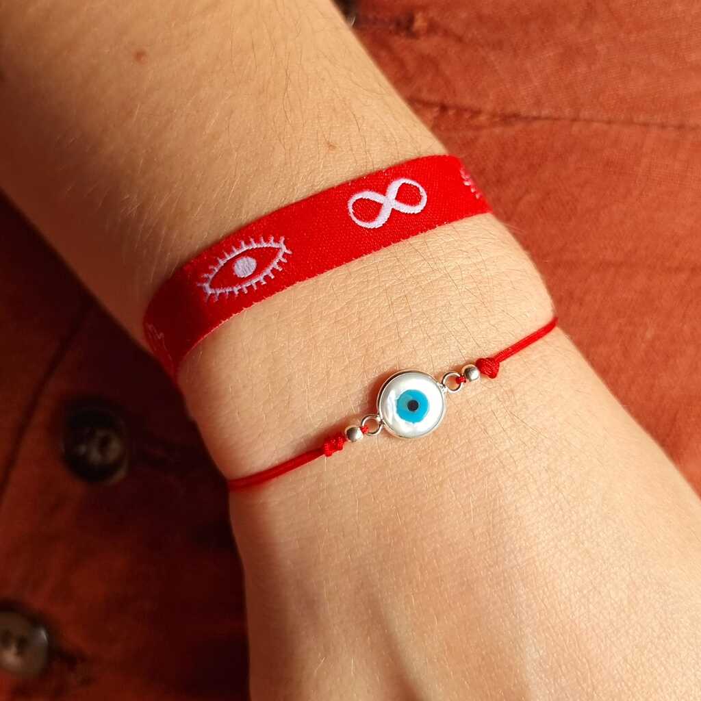 PULSERA OJO TURCO Y CINTA - Magnolia Joyas