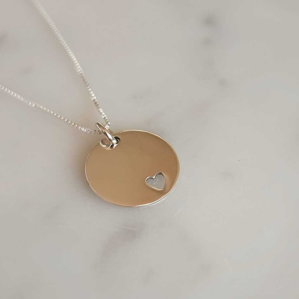 COLLAR CORAZÓN CALADO PLATA 925 - Magnolia Joyas