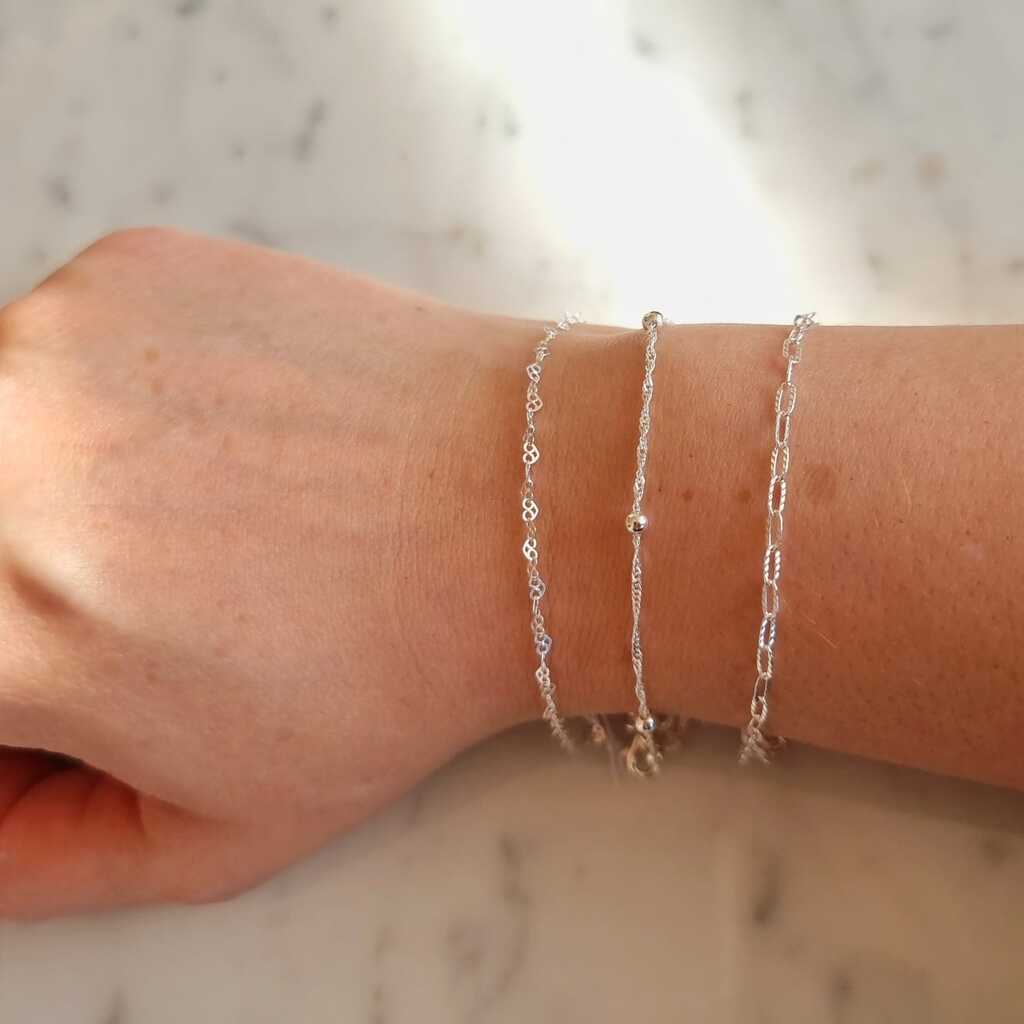 PULSERA ESLABONES PLATA 925 - Magnolia Joyas