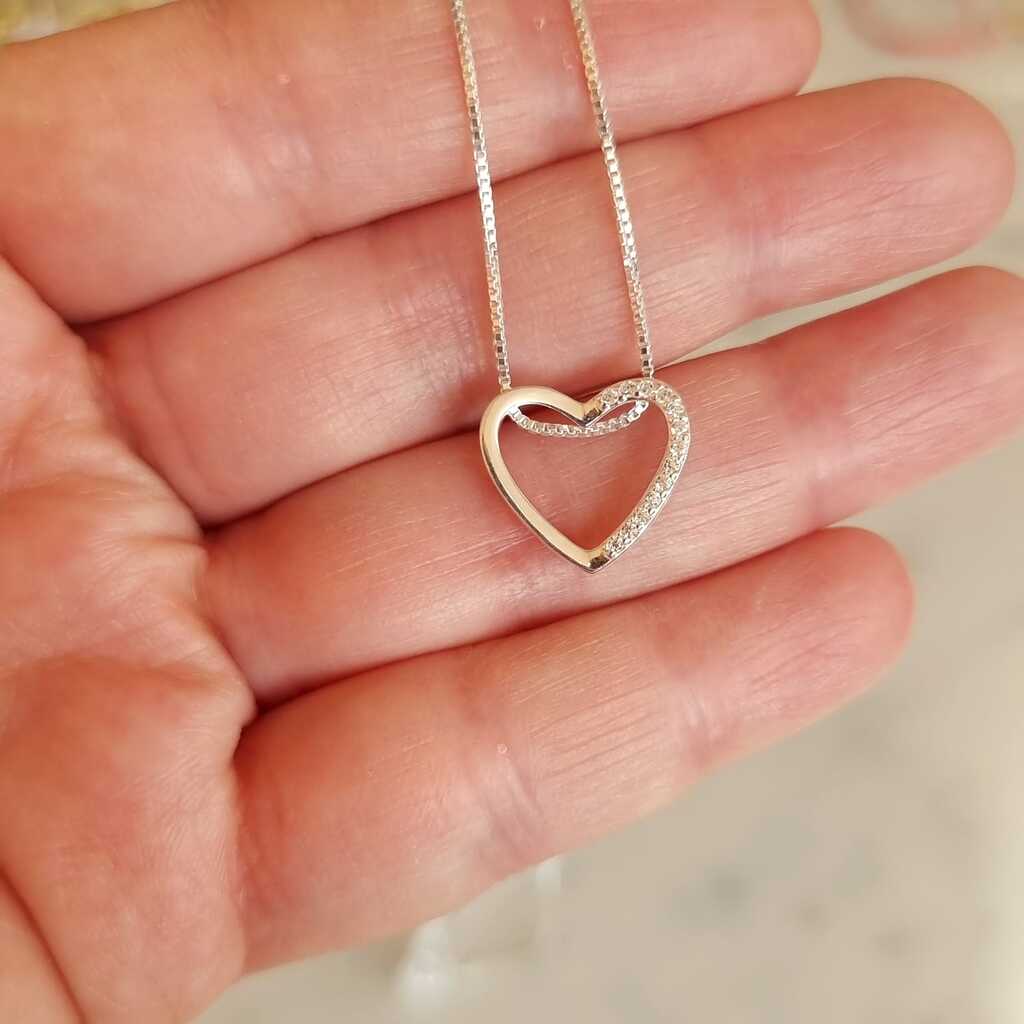 COLLAR CORAZÓN PLATA 925 - Magnolia Joyas